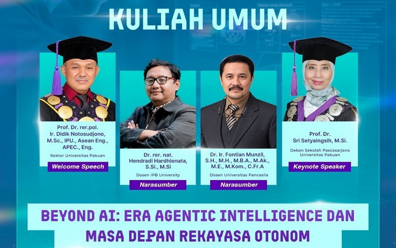Sekolah SPs Unpak Gelar Kuliah Umum Bertema Beyond AI: Era Agentic Intelligence dan Masa Depan Rekayasa Otonom