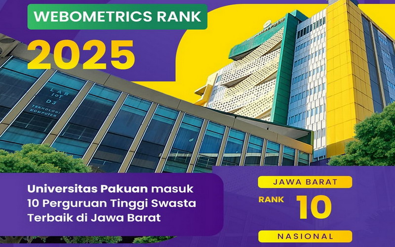 UNPAK Masuk 10 Besar PTS Terbaik di Jawa Barat 
